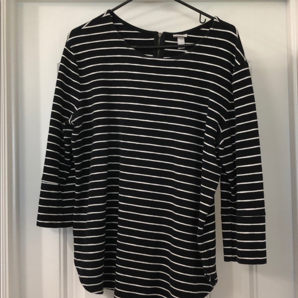 Black and White Stripe Blouse